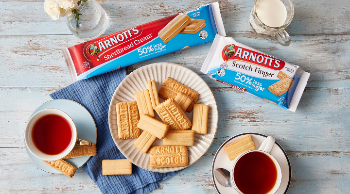 Arnott's launches its first-ever Less Sugar biscuit range