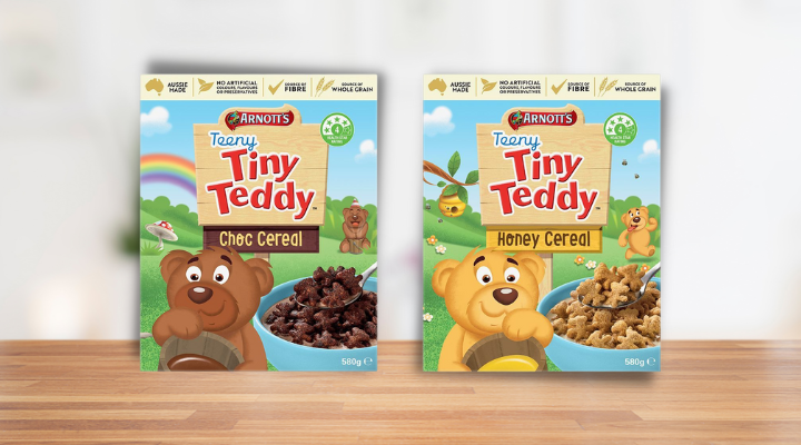 Arnott’s turns Tiny Teddy into a breakfast cereal