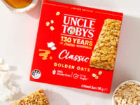 Uncle Tobys rolls out new muesli bar flavour, Golden Oats
