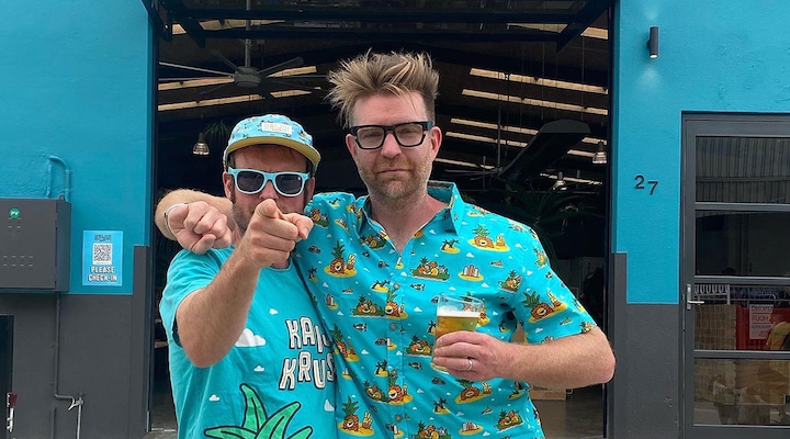Kaiju founders outside brewery