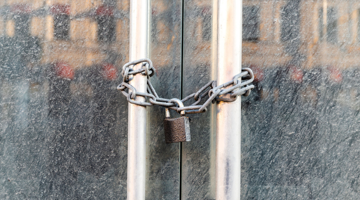 Supermarket locked down