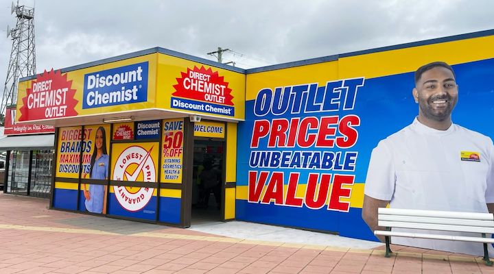 Image of Direct Chemist Outlet shopfront.