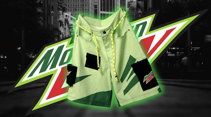 mountain dew djort denim shorts
