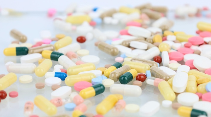 Abundance of colourful pills