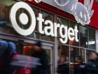 People walk by a Target store in midtown Manhattan in New York City