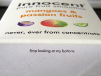 Innocent carton packaging joke.