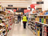 grocery aisle at Coles